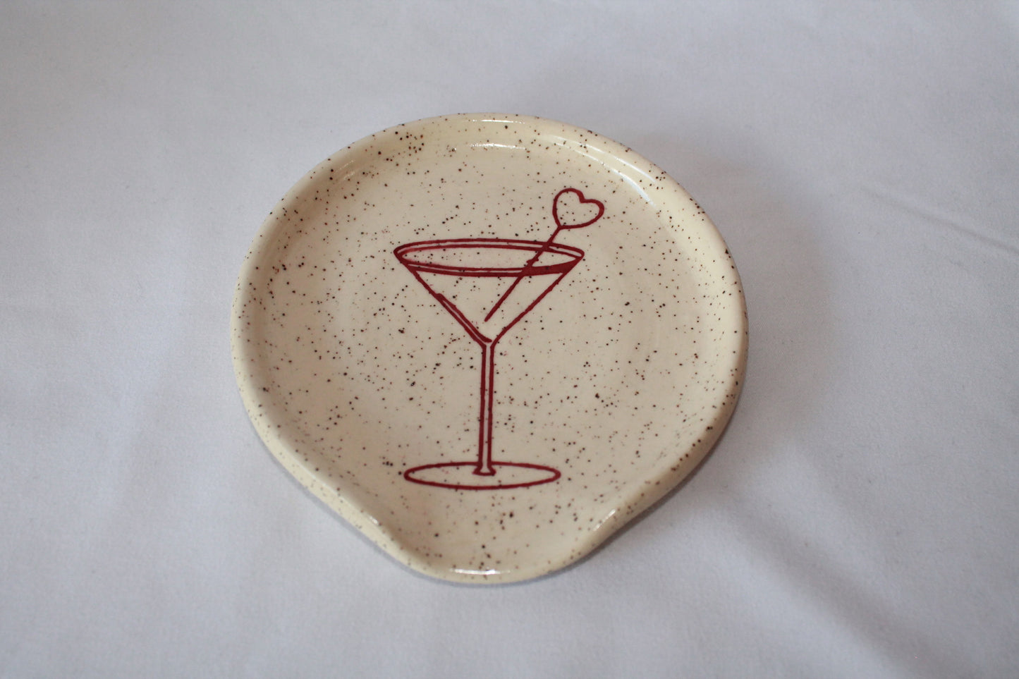 martini heart spoon rest